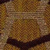 Fabric sample displaying a golden-brown woven texture with a dark chocolate grid pattern and raised granular elements; labeled “swan > fabric (g) > g 465”.